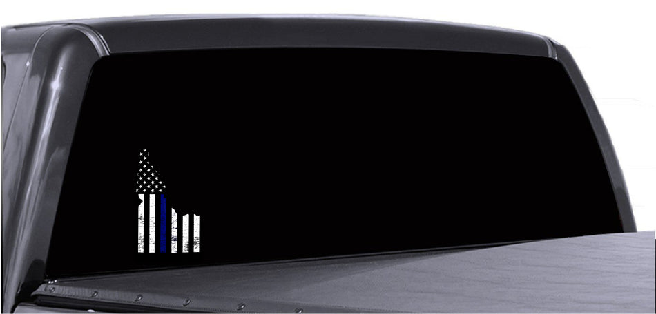 Idaho Distressed Subdued US Flag Thin Blue Line/Thin Red Line/Thin Green Line Sticker. Support Police/Firefighters/Military