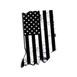 Indiana Distressed Subdued US Flag Thin Blue Line/Thin Red Line/Thin Green Line Sticker. Support Police/Firefighters/Military