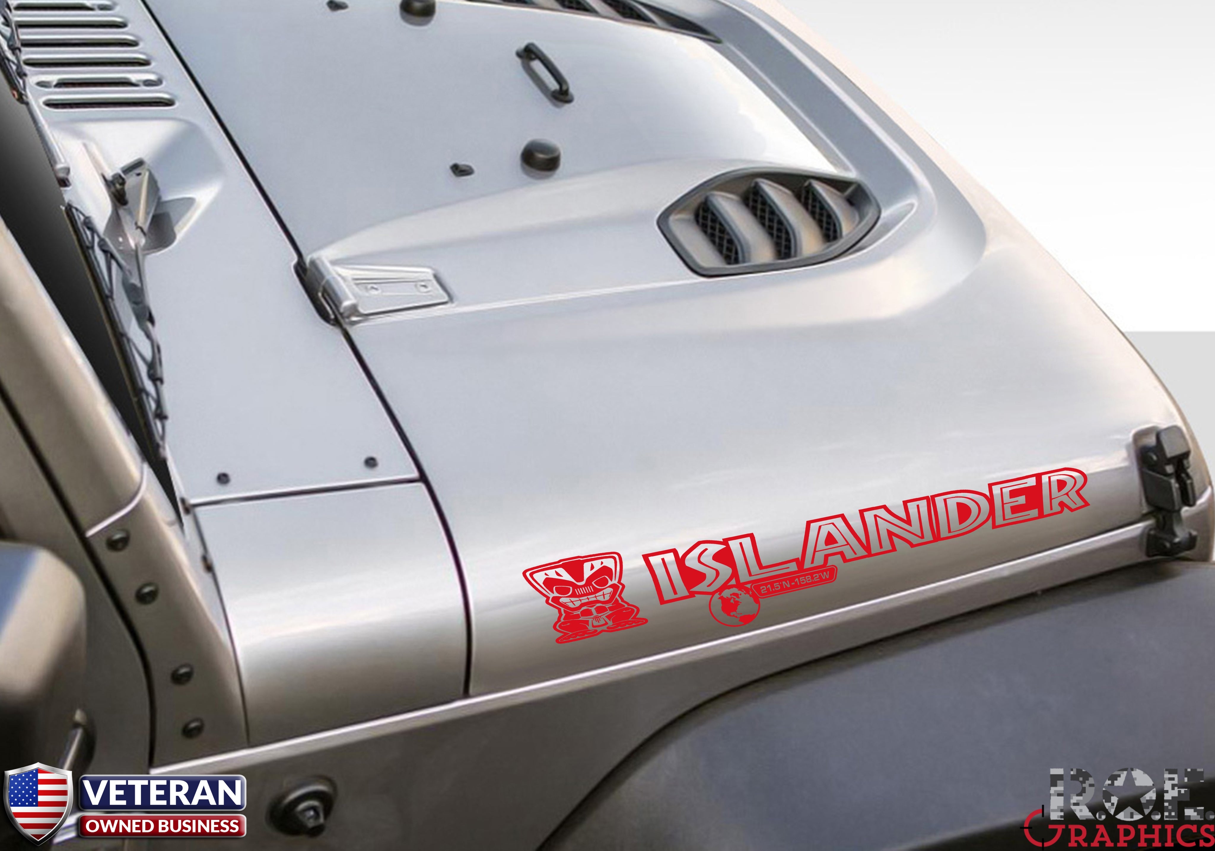 jeep hood decals custom Islander
