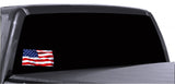 Kansas Waving USA American Flag. Patriotic Vinyl Sticker