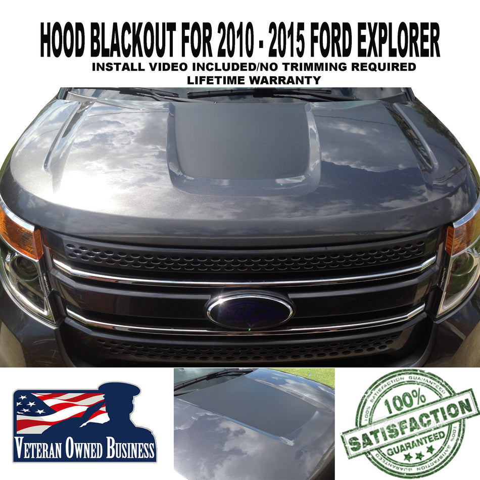 FORD EXPLORER Wrap HOOD Blackout Decal GRAPHIC accessories XLT sport Limit