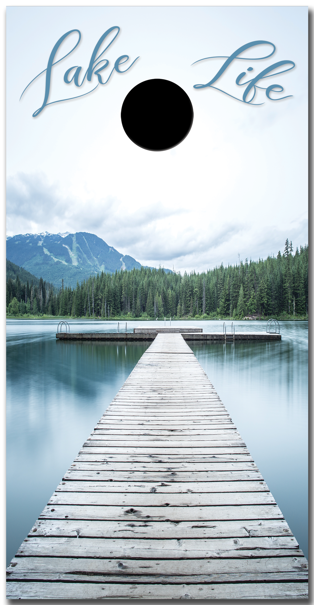 Lake Life Custom Vinyl Cornhole Wrap