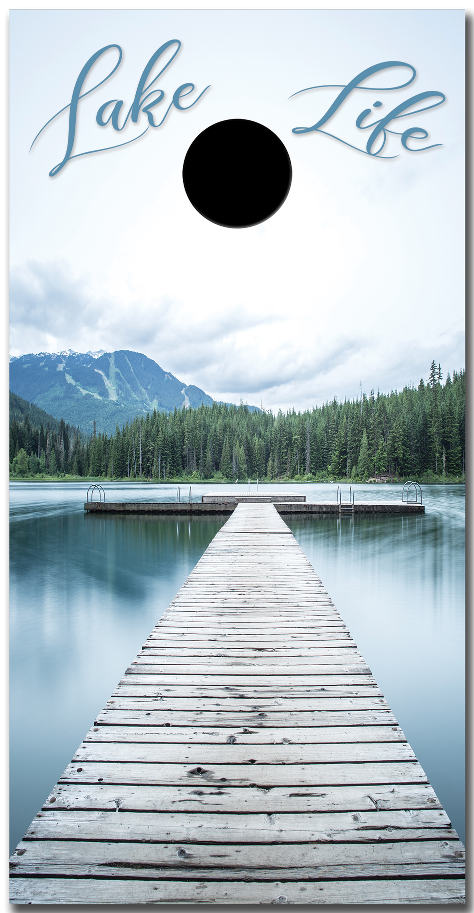 Lake Life Custom Vinyl Cornhole Wrap