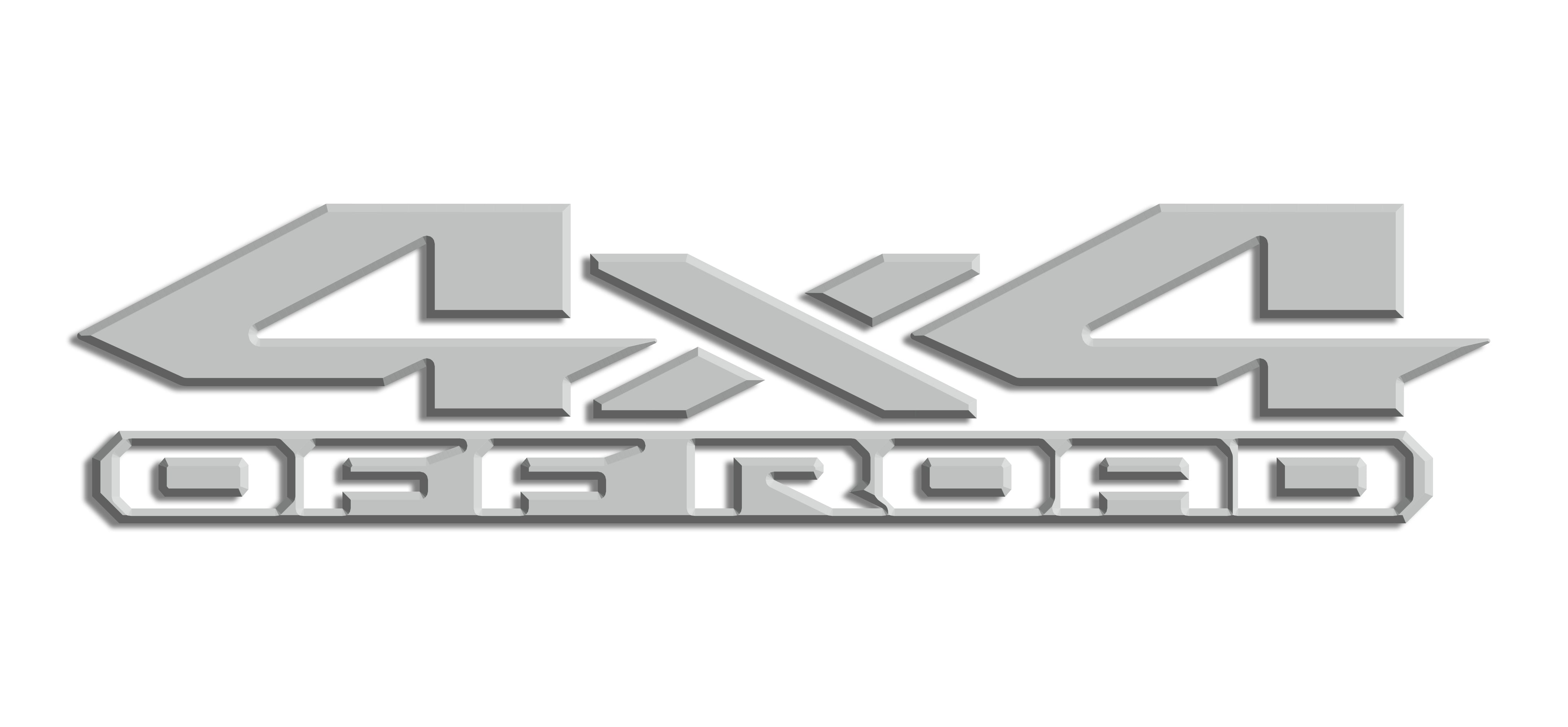 Light Grey 3D 4x4 Off Road Bedside Vinyl Decals  Dodge Ram 1500 2500 3500 