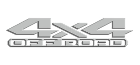 Light Grey 3D 4x4 Off Road Bedside Vinyl Decals  Dodge Ram 1500 2500 3500 