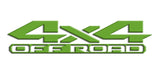 Lime Green 3D 4x4 Off Road Bedside Vinyl Decals  Dodge Ram 1500 2500 3500 