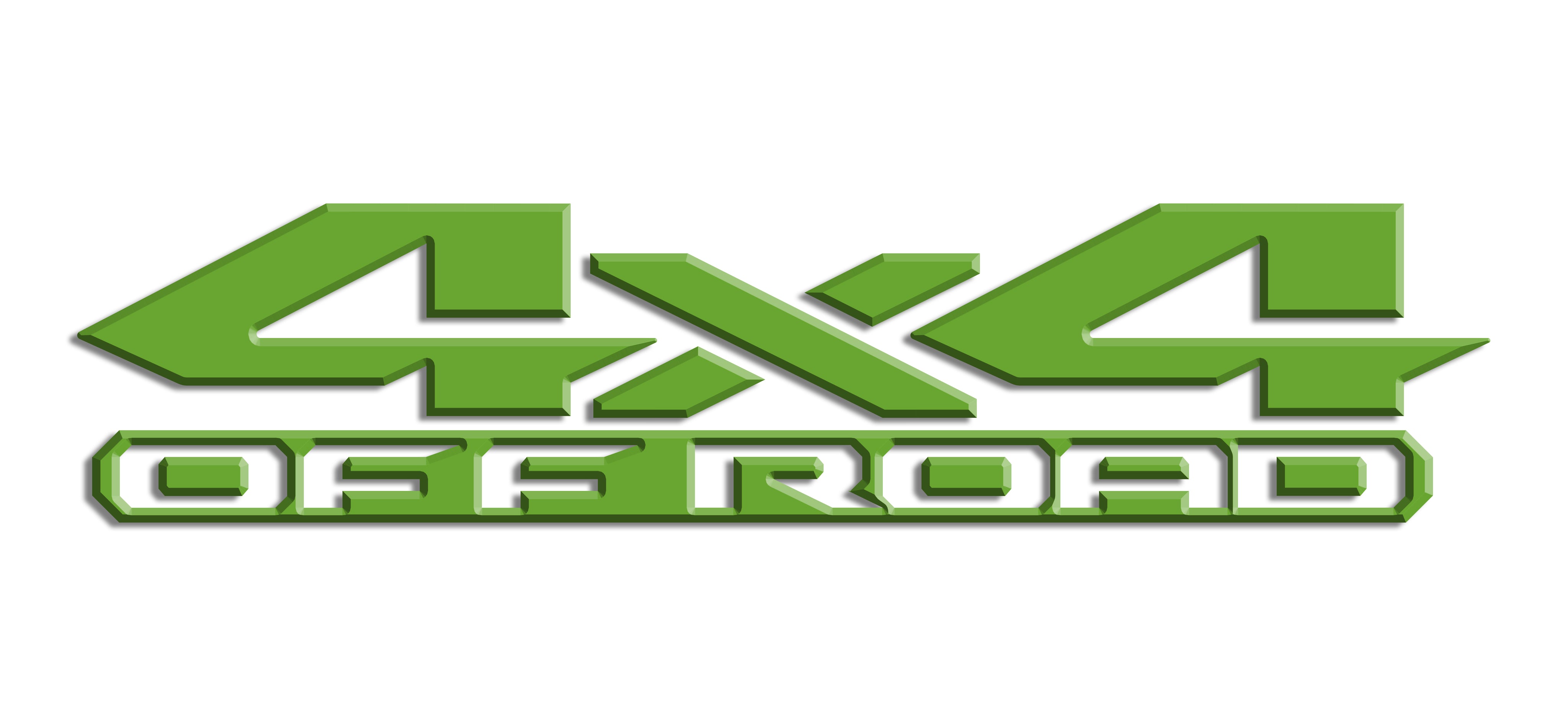 Lime Green 3D 4x4 Off Road Bedside Vinyl Decals  Dodge Ram 1500 2500 3500 