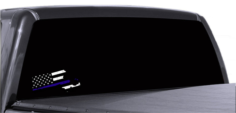 Massachusetts Distressed Subdued US Flag Thin Blue Line/Thin Red Line/Thin Green Line Sticker. Support Police/Firefighters/Military