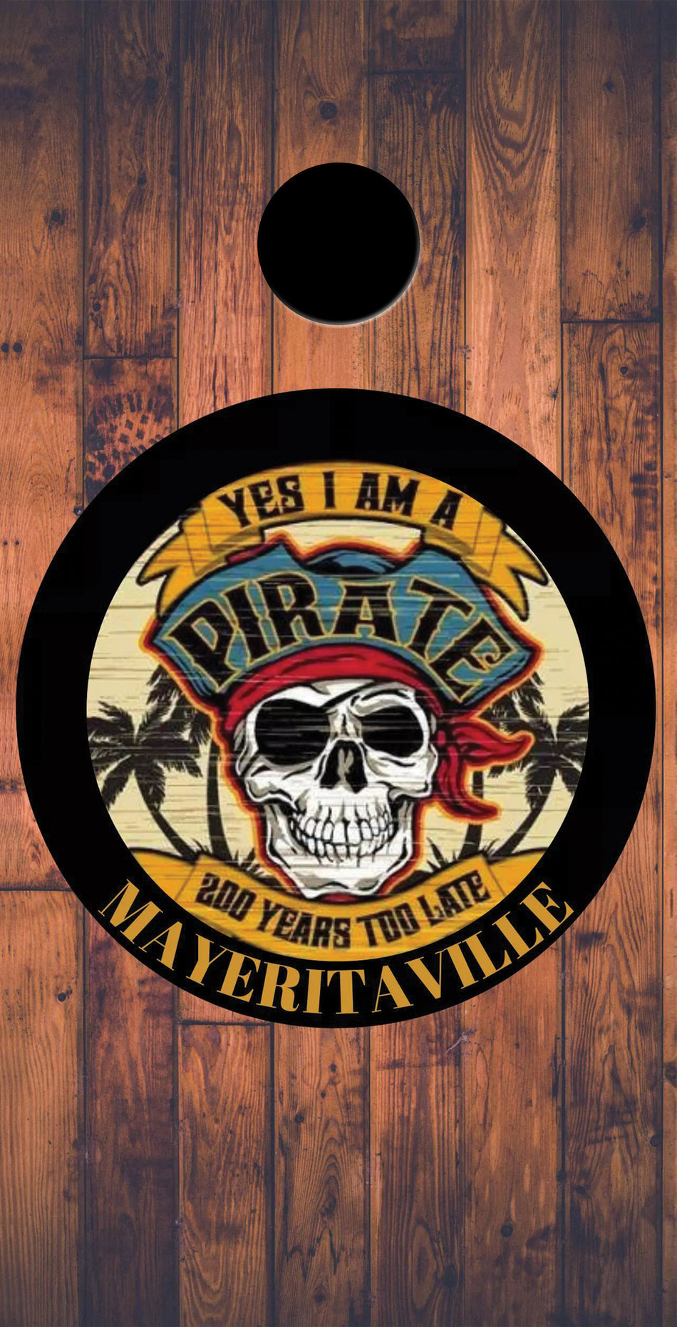 Pirate Custom Vinyl Cornhole Wrap