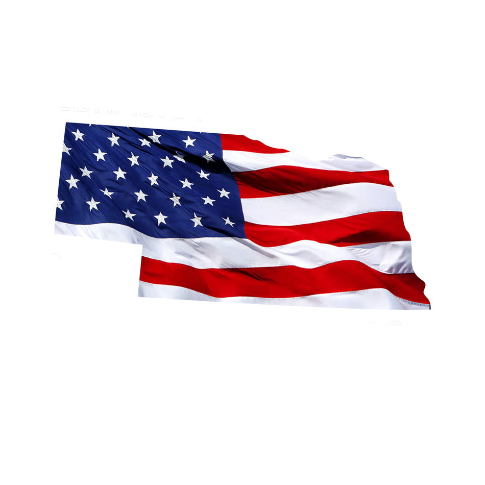 Nebraska Waving USA American Flag. Patriotic Vinyl Sticker