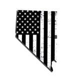 Nevada Distressed Subdued US Flag Thin Blue Line/Thin Red Line/Thin Green Line Sticker. Support Police/Firefighters/Military