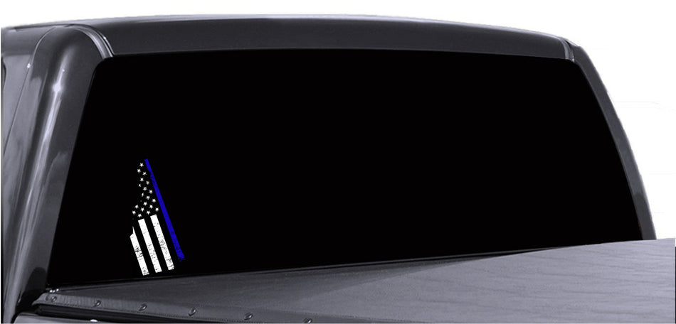 New Hampshire Distressed Subdued US Flag Thin Blue Line/Thin Red Line/Thin Green Line Sticker. Support Police/Firefighters/Military