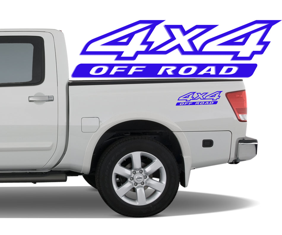 4x4 Off Road Bedside Vinyl Decals Stickers fits Nissan Titan King Crew Cab LE SE