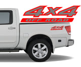 4x4 2 Color Off Road Bedside Vinyl Decals Stickers fits Nissan Titan King Crew Cab LE SE