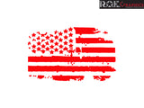Distressed USA Flag hood vinyl decal worn torn fits: Dodge Ram Chevy Ford Toyota Nissan