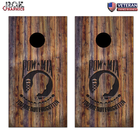 POW MIA Custom Cornhole Vinyl Wrap