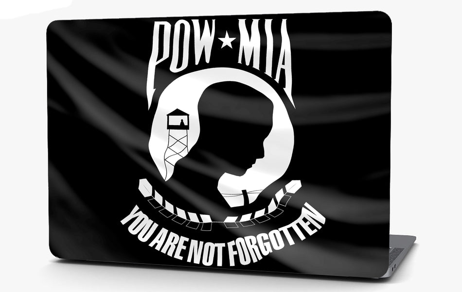 POW/MIA Flag Waving Vinyl Laptop Computer Skin Sticker Decal Wrap Macbook Various Sizes