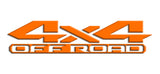 Pastel Orange 3D 4x4 Off Road Bedside Vinyl Decals  Dodge Ram 1500 2500 3500 