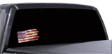 Pennsylvania Distressed Tattered Subdued USA American Flag Vinyl Sticker