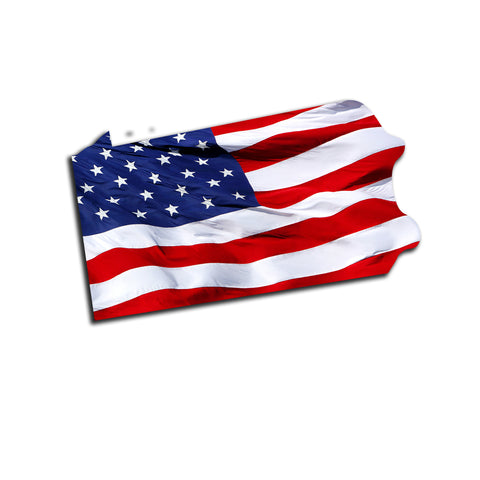 Pennsylvania Waving USA American Flag. Patriotic Vinyl Sticker