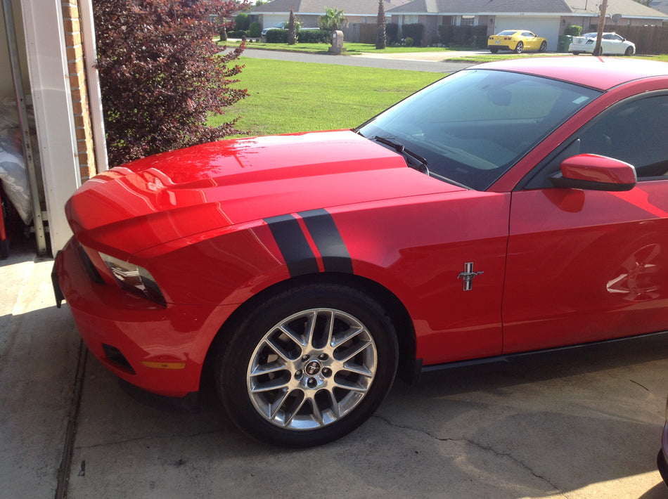 FORD MUSTANG fender double hash racing vinyl decals both sides included GT 5.0L 0074