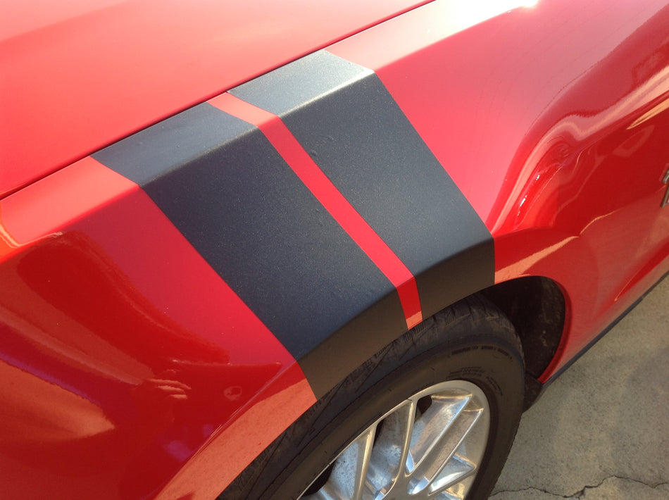 FORD MUSTANG fender double hash racing vinyl decals both sides included GT 5.0L 0074
