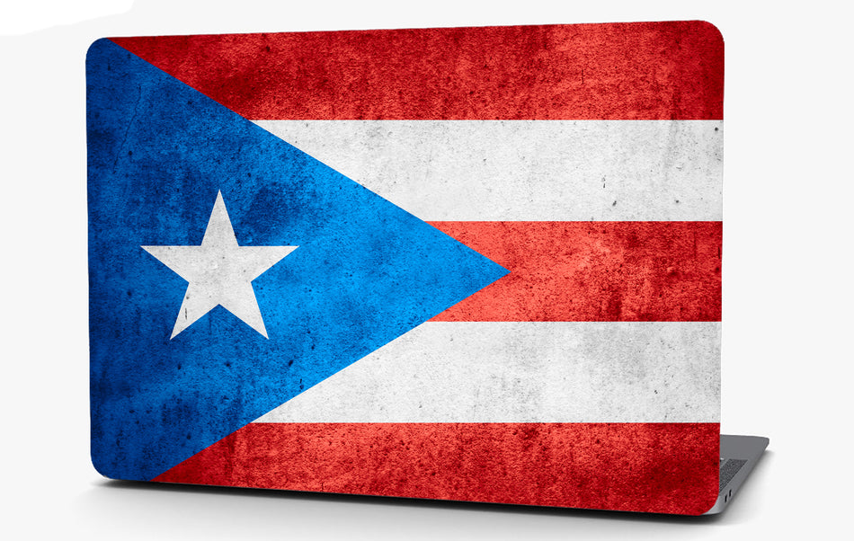 Puerto Rico Flag Distressed Vinyl Laptop Computer Skin Sticker Decal Wrap Macbook Various Sizes