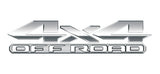 Silver 3D 4x4 Off Road Bedside Vinyl Decals  Dodge Ram 1500 2500 3500 