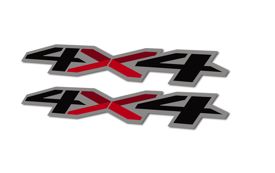 2 Color 4x4 Bedside Vinyl Decals Fits 2019 Chevy Silverado