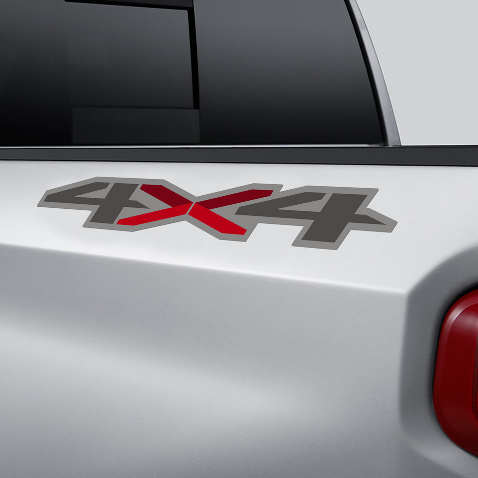 2 Color 4x4 Bedside Vinyl Decals Fits 2019 Chevy Silverado