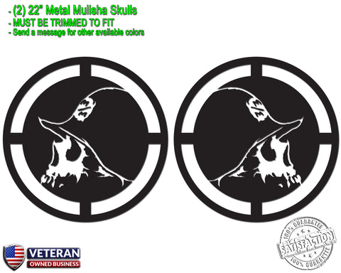 (2) Metal Mulisha Skull Vinyl Decals 22" X 22" Motocross Window Truck Bedside