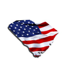 South Carolina Waving USA American Flag. Patriotic Vinyl Sticker