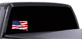 South Dakota Waving USA American Flag. Patriotic Vinyl Sticker