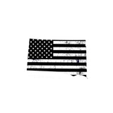 South Dakota Distressed Subdued US Flag Thin Blue Line/Thin Red Line/Thin Green Line Sticker. Support Police/Firefighters/Military