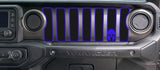 2 Color Spartan helmet Dash grill decal Fits: 2018 & up Jeep Wrangler JL JT Sahara Altitude 0464