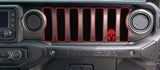 2 Color Spartan helmet Dash grill decal Fits: 2018 & up Jeep Wrangler JL JT Sahara Altitude 0464
