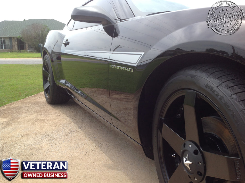 2010-2015 CHEVY CAMARO RACING TRACK STRIPE VINYL DECALS SS RS LS LT