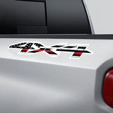 American Flag 4x4 Bedside Vinyl Decals Fits 2019 Chevy Silverado