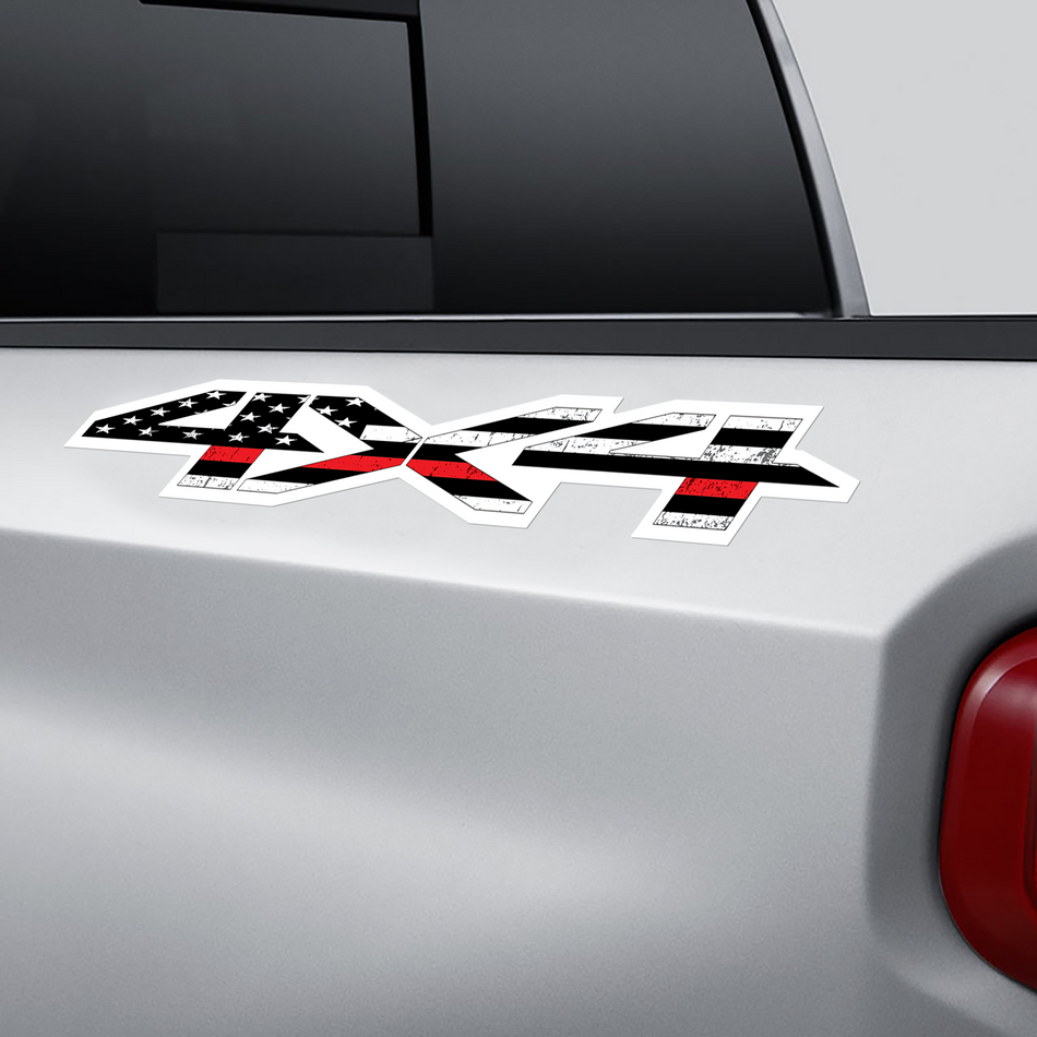 American Flag 4x4 Bedside Vinyl Decals Fits 2019 Chevy Silverado