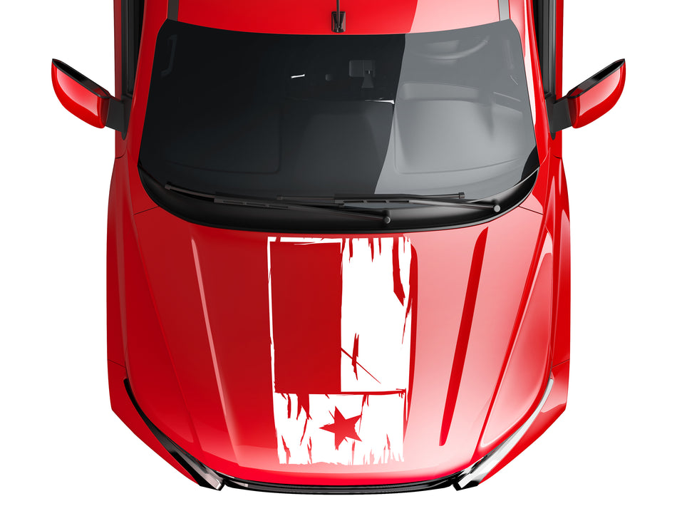 TEXAS STATE flag hood decal distressed fits: Dodge Ram Chevy Ford Toyota