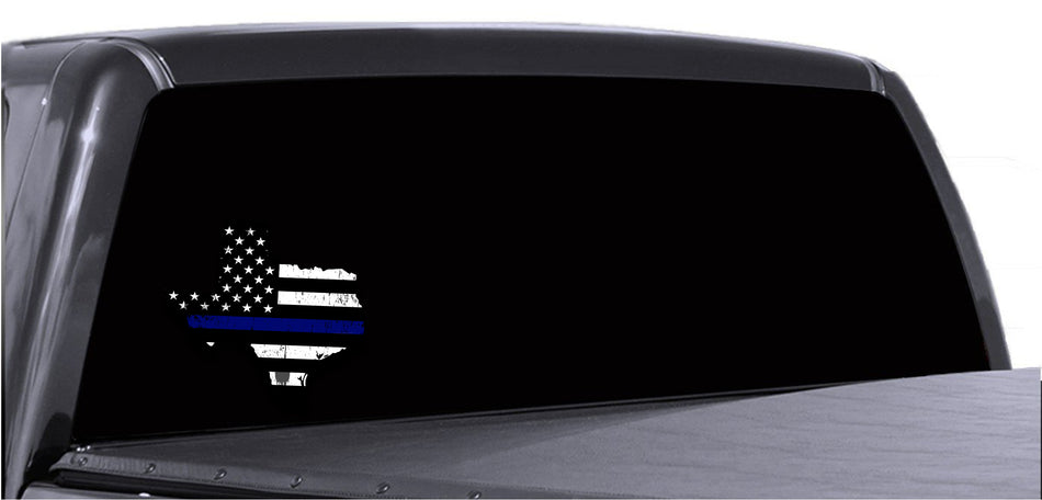 Texas Distressed Subdued US Flag Thin Blue Line/Thin Red Line/Thin Green Line Sticker. Support Police/Firefighters/Military
