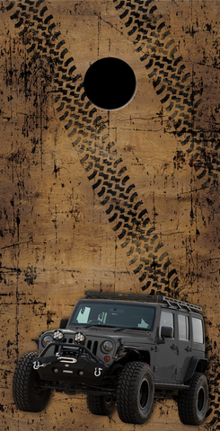 Jeep Wrangle Off Road Cornhole Board Bag Toss Vinyl Wrap Set- Universal Fit Oracal 3M
