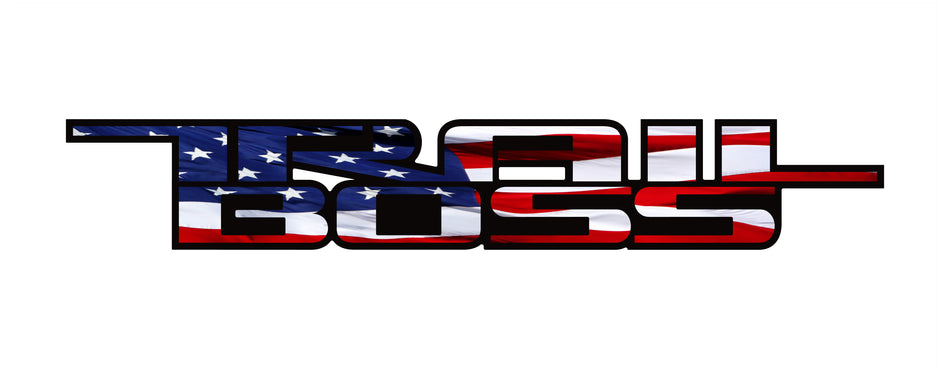 Trail Boss Flags version Vinyl Decal for Truck Bed Fits: GMC Chevrolet Silverado