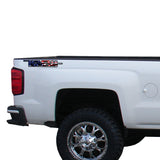 Trail Boss American Flag Vinyl Decal for Truck Bed Fits: GMC Chevrolet Silverado
