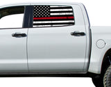 Universal Thin Red Line Flag Window Tint Perforated Vinyl Fits: Trucks Ford Ram Chevy Nissan Toyota