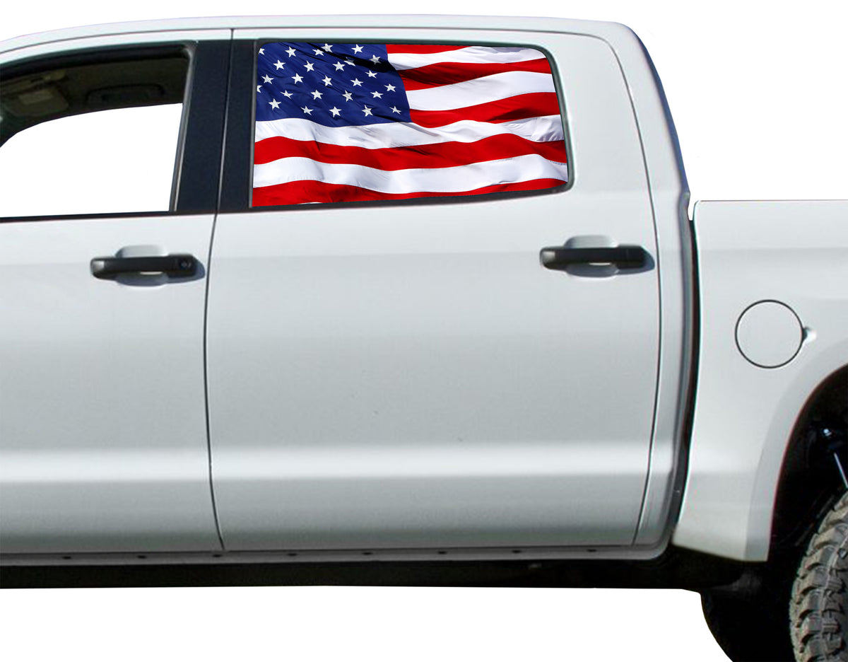 perforated window decals for cars and trucks