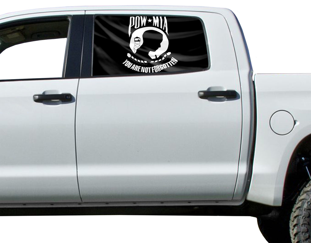 Universal POW MIA Waving Flag Window Tint Perforated Vinyl Fits: Truck ...