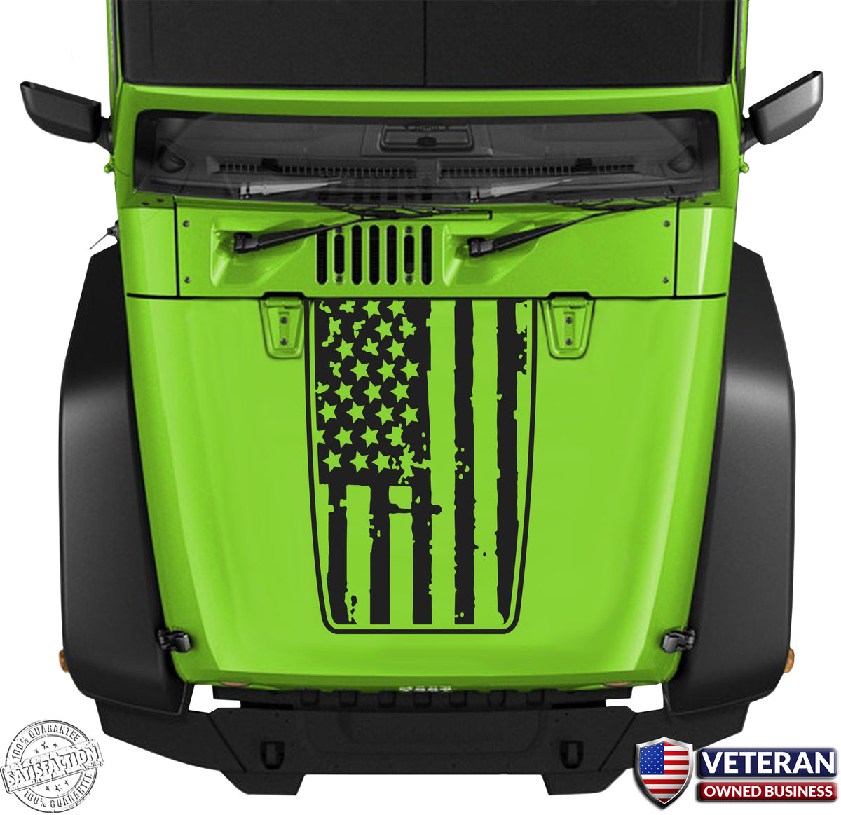 Jeep Hood Blackout Vinyl Decal