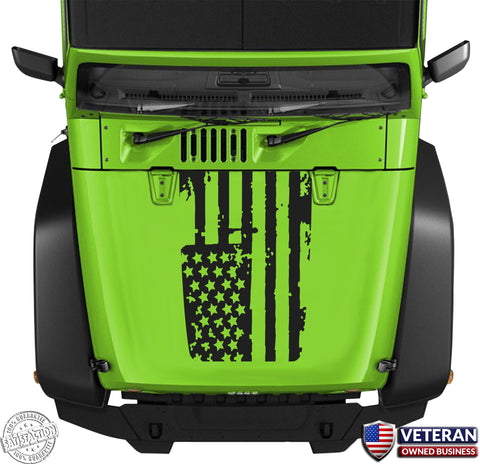 Jeep Hood Blackout Vinyl Decal