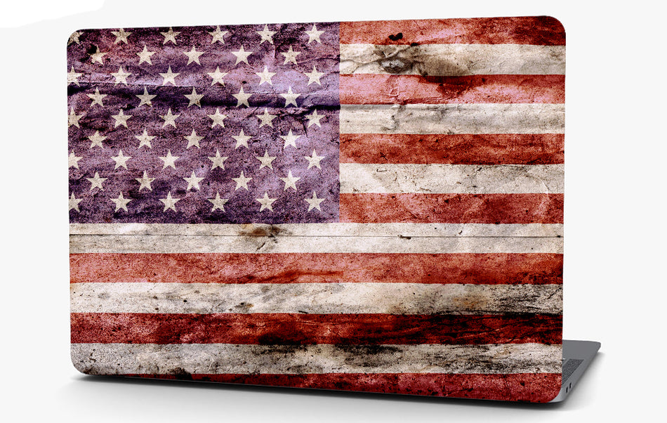 American Flag Distressed Vinyl Laptop Computer Skin Sticker Decal Wrap Macbook Various Sizes